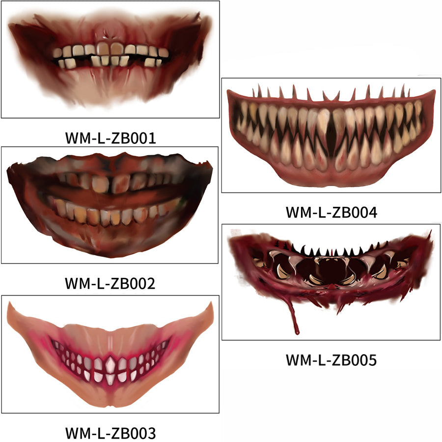 Halloween Mouth Tattoo Stickers