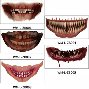 Halloween Mouth Tattoo Stickers