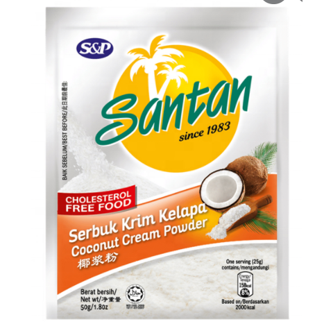 S&P, Santan, COCONUT CREAM POWDER 50g