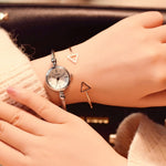 Small Gold Bangle Bracelet Luxury Watches, Stainless Steel, Retro Ladies Quartz Wristwatches, Fashion Casual Women Dress Watch