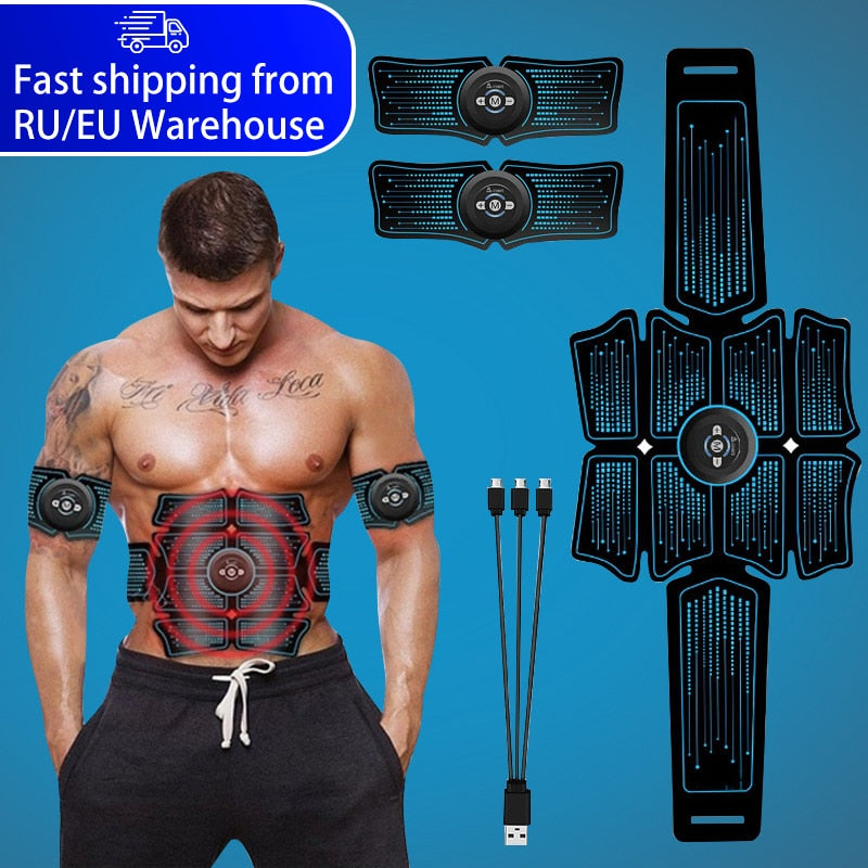 YUCEN Abs Stimulator,EMS Muscle Stimulator,Abdominal Muscle Toner Abs  Trainer Fitness Training,EMS Abdominal Toning/Waist/Leg/Arm/with 8 Modes :  : Sports & Outdoors