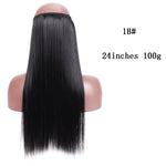 No Clips In Straight Hair Extensions, Invisible Ombre Bayalage, Synthetic Natural, Hidden Secret Wire Crown, Grey Pink Hair