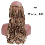 No Clips In Straight Hair Extensions, Invisible Ombre Bayalage, Synthetic Natural, Hidden Secret Wire Crown, Grey Pink Hair