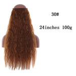 No Clips In Straight Hair Extensions, Invisible Ombre Bayalage, Synthetic Natural, Hidden Secret Wire Crown, Grey Pink Hair