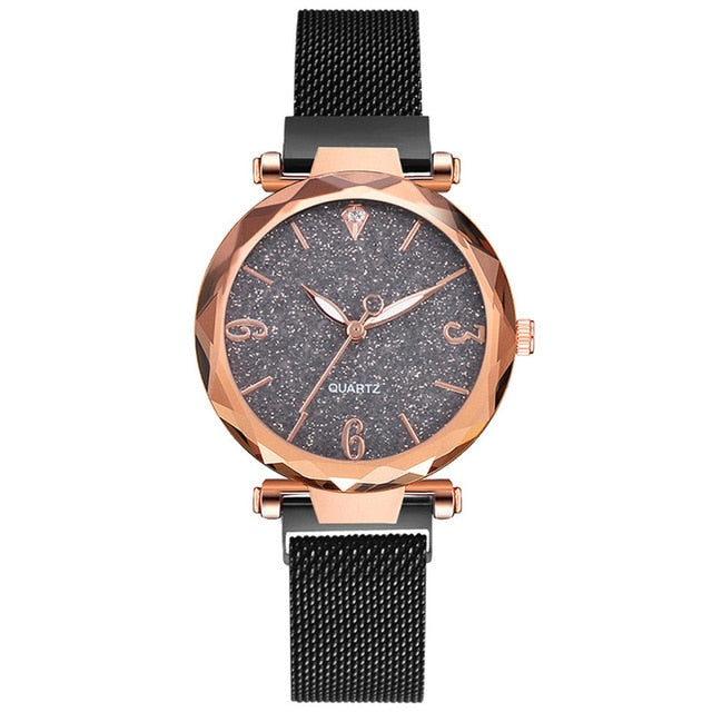 Rose gold magnetic watch sale