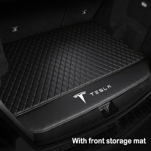 Car Trunk Mat Floor Mat Set Fully Surrounded Foot Pad Car Waterproof Non-Slip TPE XPE For Tesla Model 3 Model Y Model S Model X