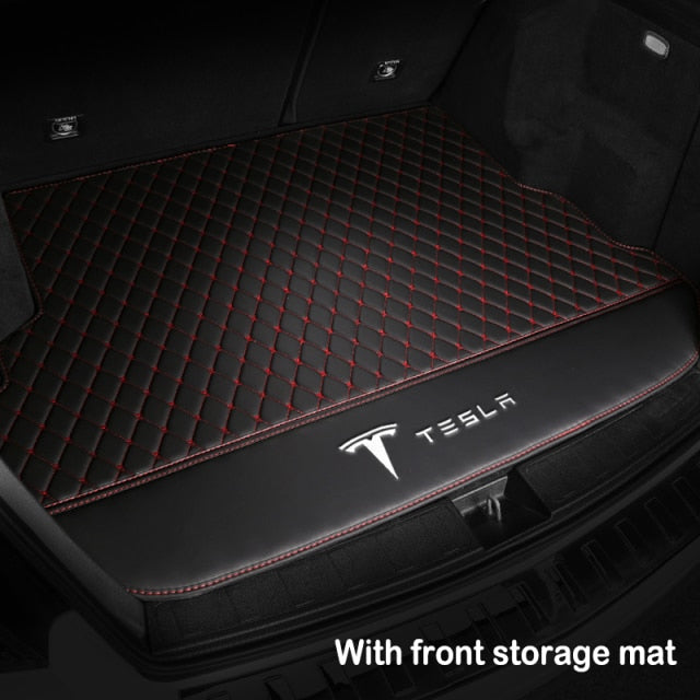 Car Trunk Mat Floor Mat Set Fully Surrounded Foot Pad Car Waterproof Non-Slip TPE XPE For Tesla Model 3 Model Y Model S Model X