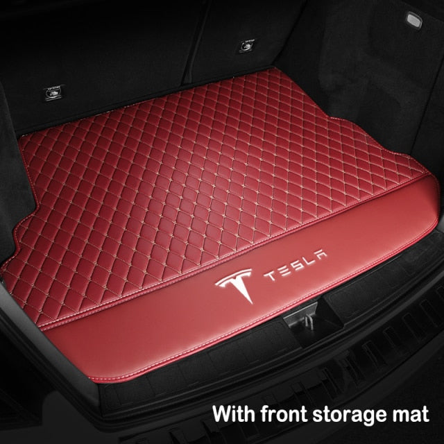 Car Trunk Mat Floor Mat Set Fully Surrounded Foot Pad Car Waterproof Non-Slip TPE XPE For Tesla Model 3 Model Y Model S Model X