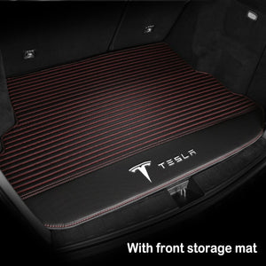 Car Trunk Mat Floor Mat Set Fully Surrounded Foot Pad Car Waterproof Non-Slip TPE XPE For Tesla Model 3 Model Y Model S Model X