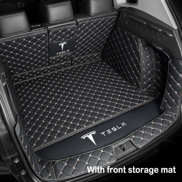 Car Trunk Mat Floor Mat Set Fully Surrounded Foot Pad Car Waterproof Non-Slip TPE XPE For Tesla Model 3 Model Y Model S Model X