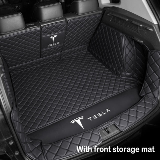 Car Trunk Mat Floor Mat Set Fully Surrounded Foot Pad Car Waterproof Non-Slip TPE XPE For Tesla Model 3 Model Y Model S Model X