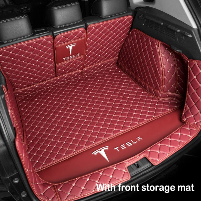 Car Trunk Mat Floor Mat Set Fully Surrounded Foot Pad Car Waterproof Non-Slip TPE XPE For Tesla Model 3 Model Y Model S Model X