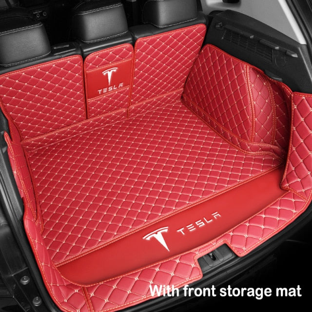 Car Trunk Mat Floor Mat Set Fully Surrounded Foot Pad Car Waterproof Non-Slip TPE XPE For Tesla Model 3 Model Y Model S Model X