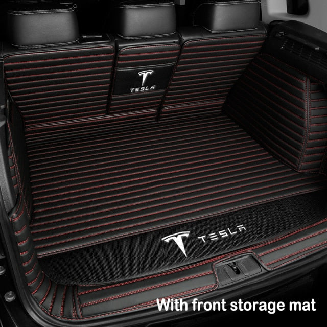 Car Trunk Mat Floor Mat Set Fully Surrounded Foot Pad Car Waterproof Non-Slip TPE XPE For Tesla Model 3 Model Y Model S Model X