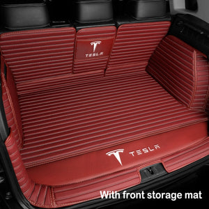 Car Trunk Mat Floor Mat Set Fully Surrounded Foot Pad Car Waterproof Non-Slip TPE XPE For Tesla Model 3 Model Y Model S Model X