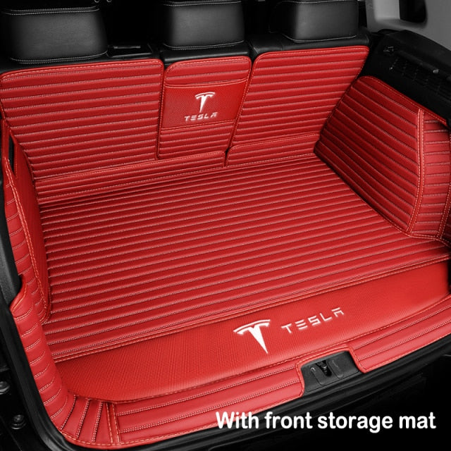 Car Trunk Mat Floor Mat Set Fully Surrounded Foot Pad Car Waterproof Non-Slip TPE XPE For Tesla Model 3 Model Y Model S Model X